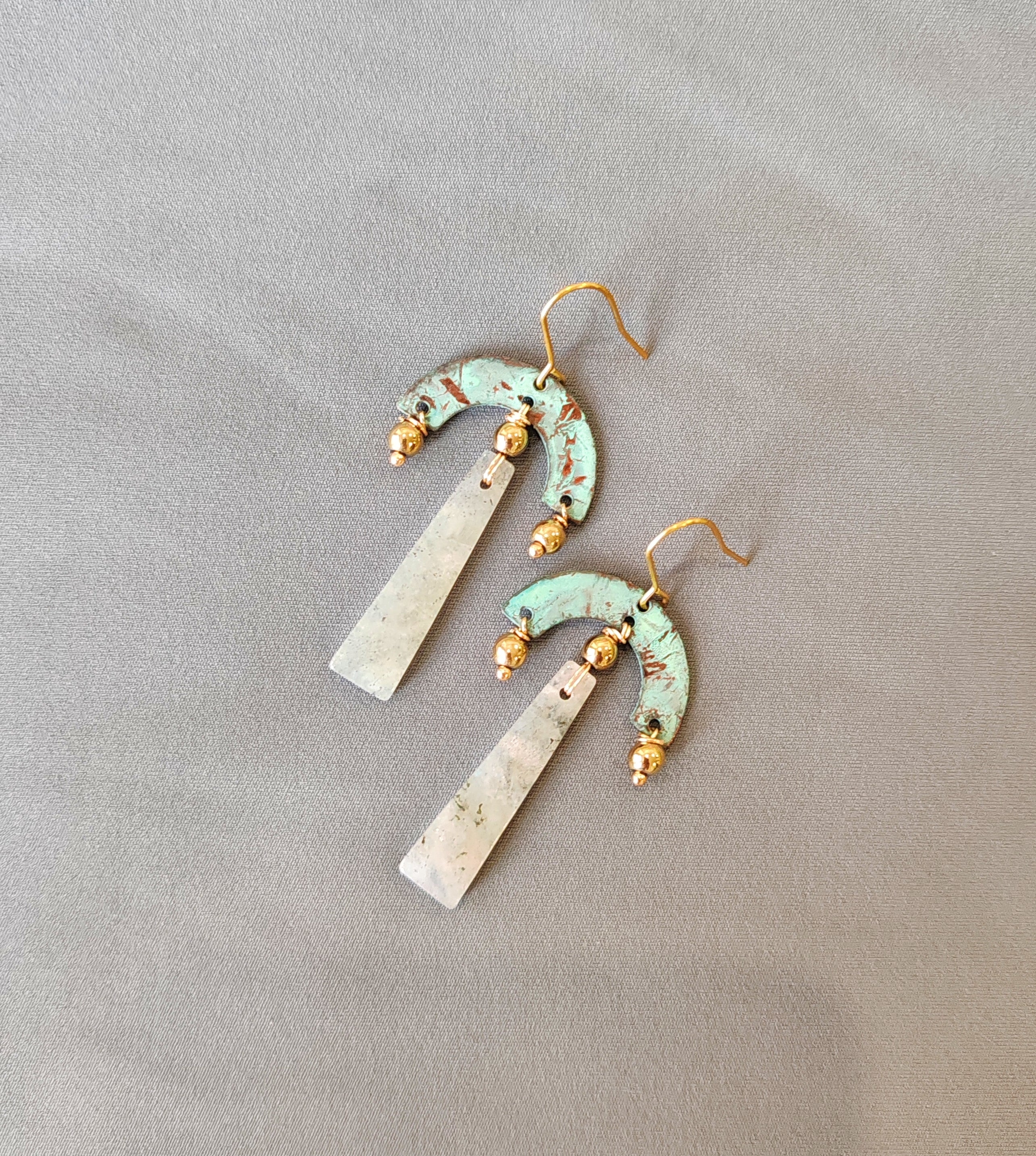 Blue Flame earrings collection, with labrorite stone