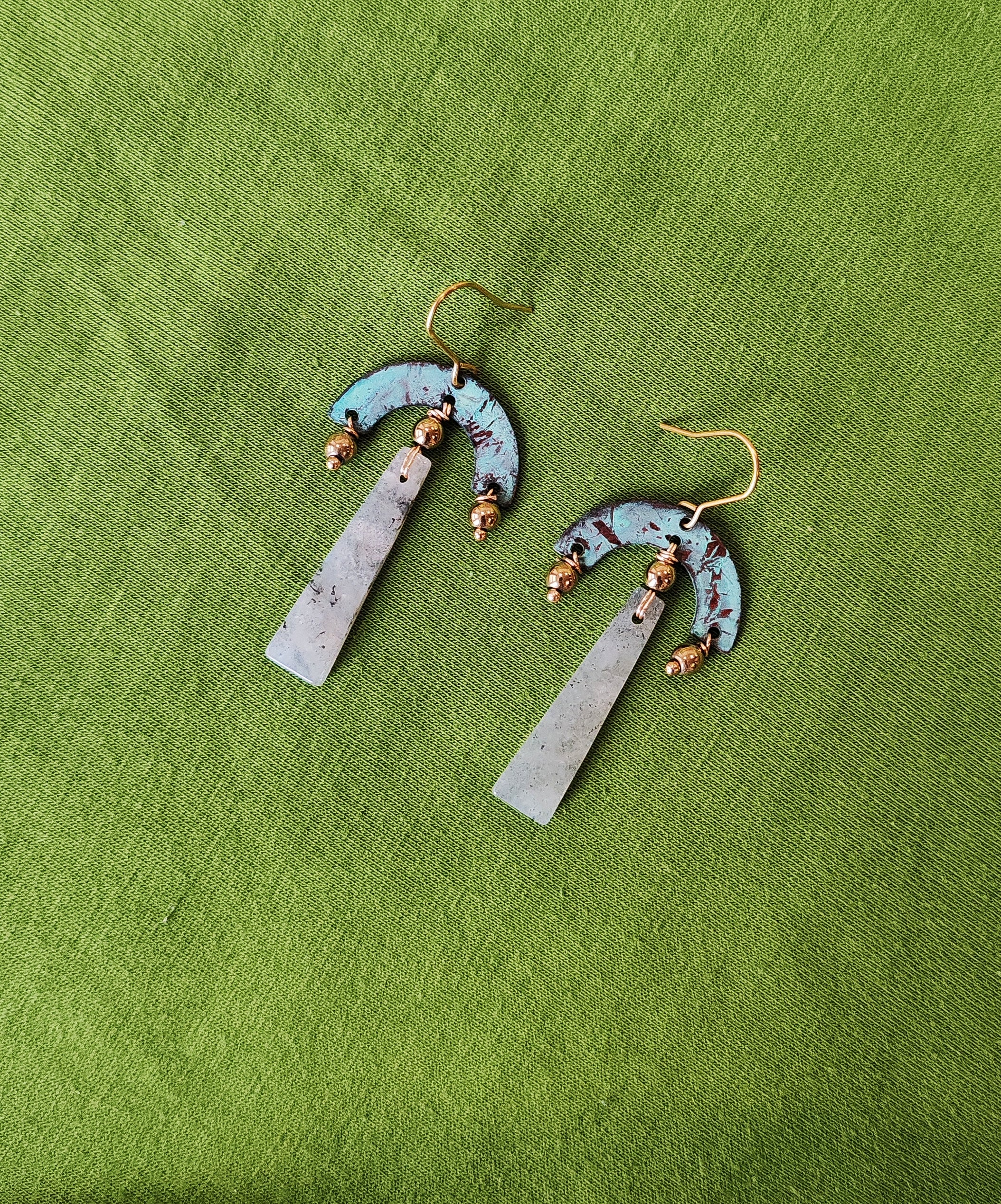 Blue Flame earrings collection, with labrorite stone