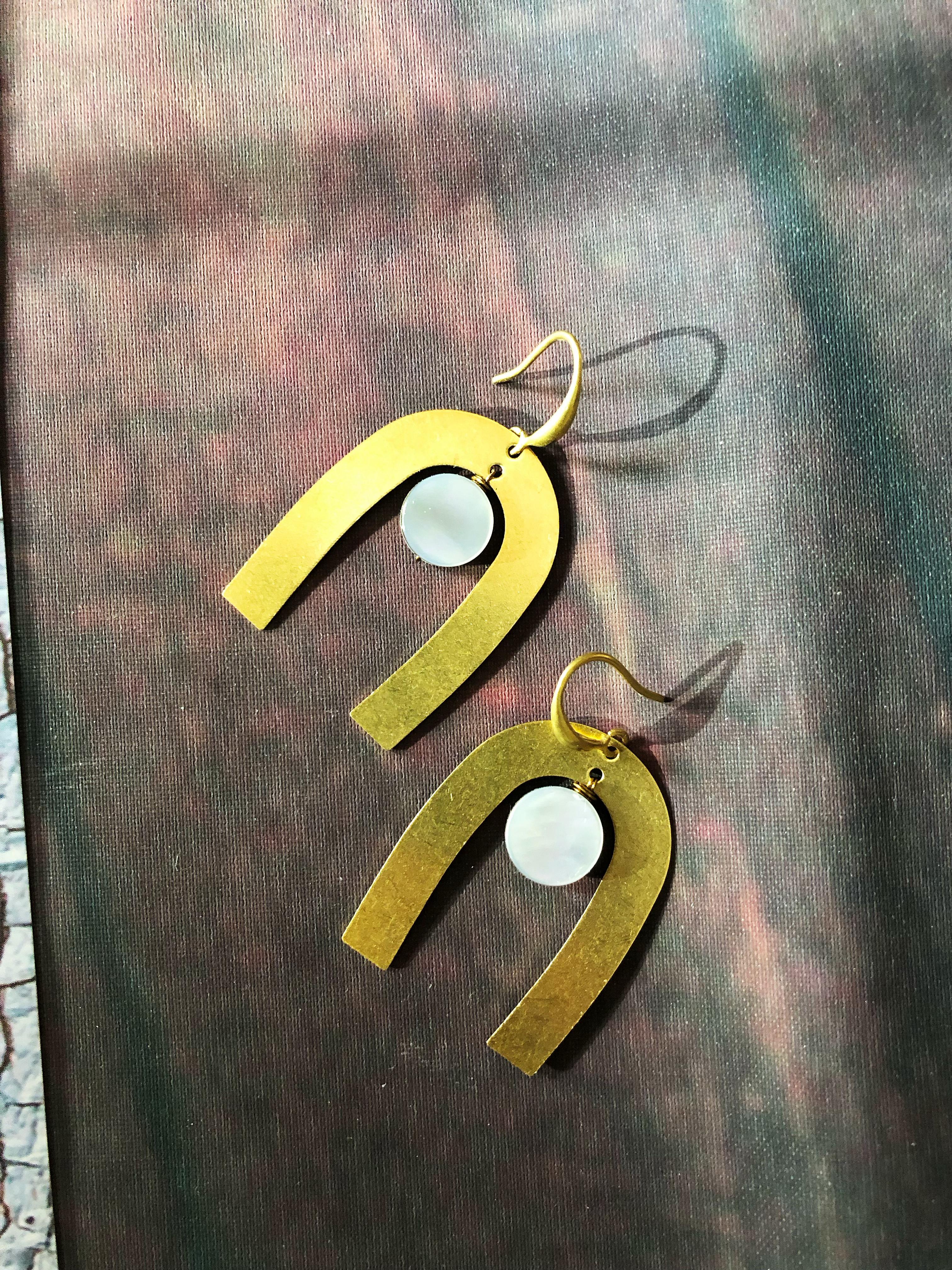 Moon gate earrings