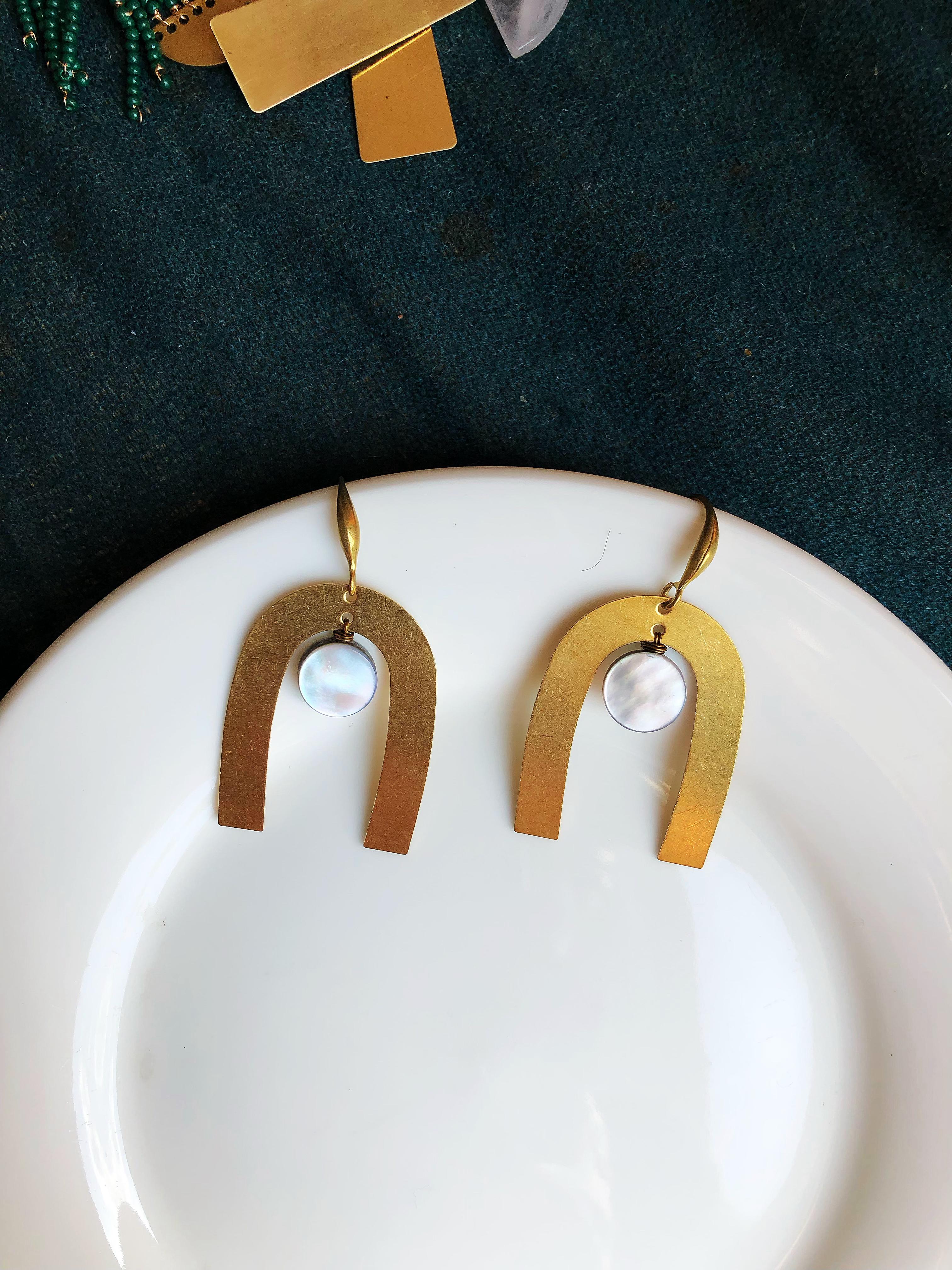 Moon gate earrings