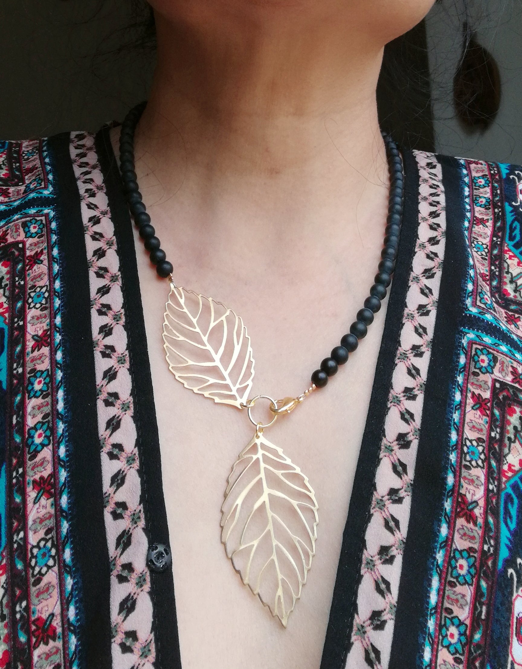 leaves necklace, short one