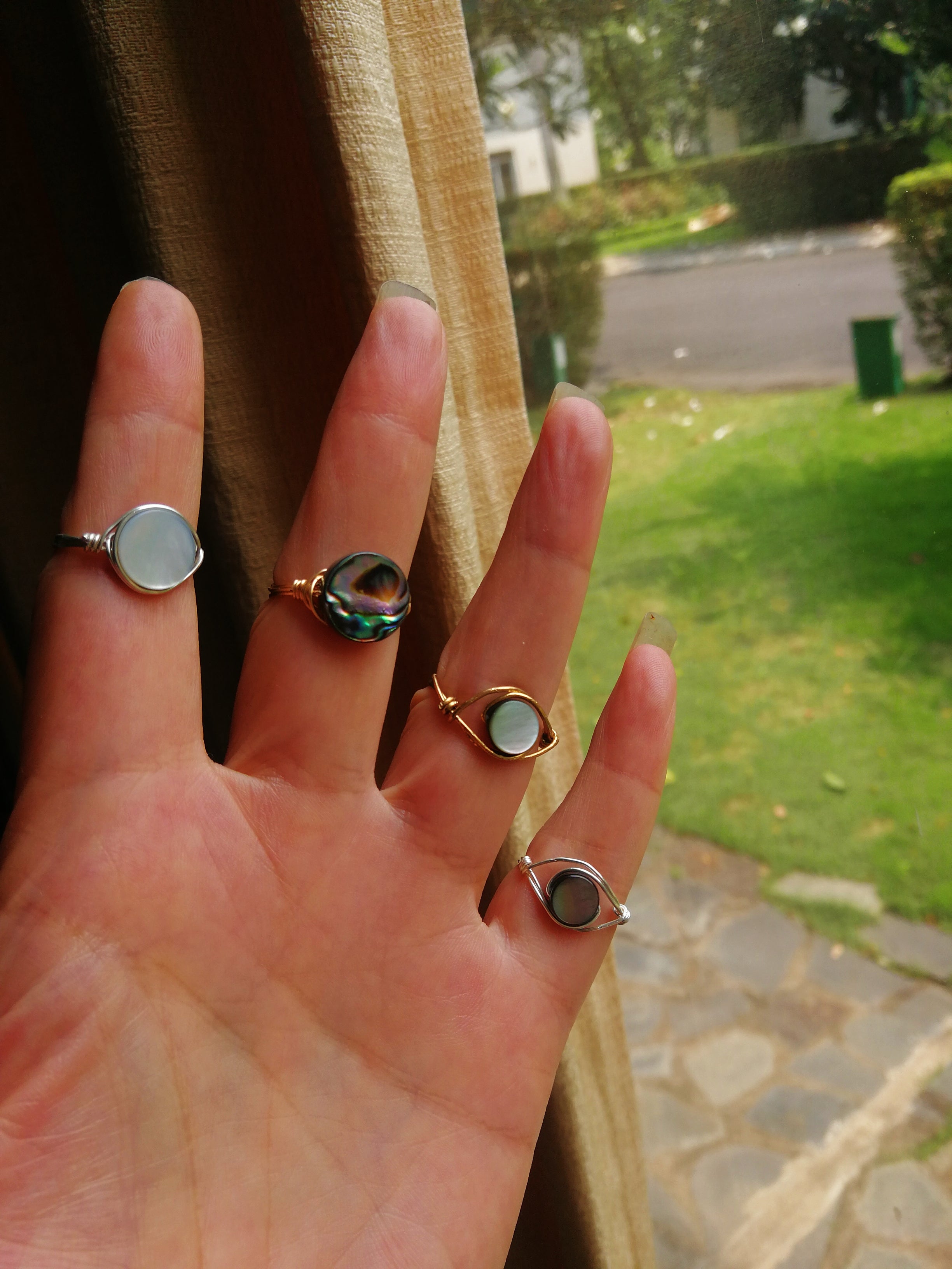 natural shell rings