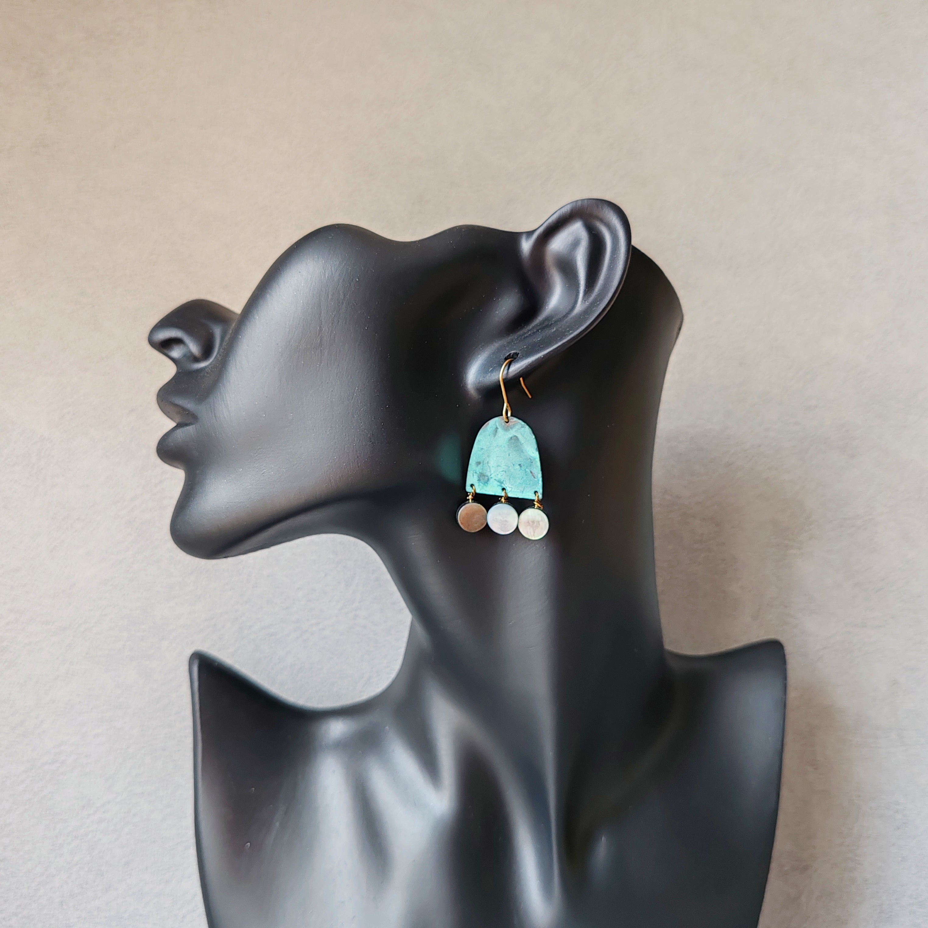 Blue Flame earrings, tussel form earrings