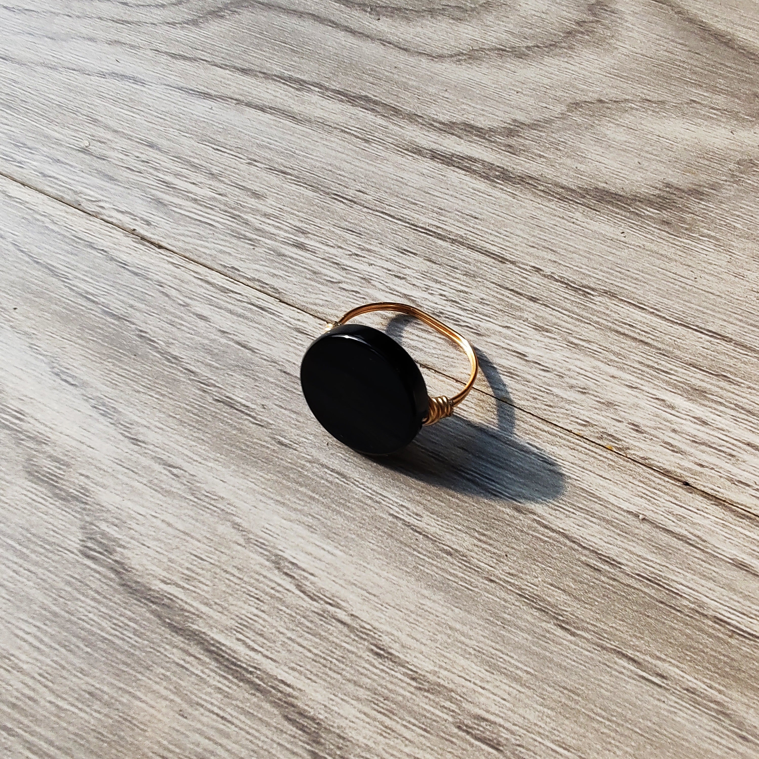 black agate ring