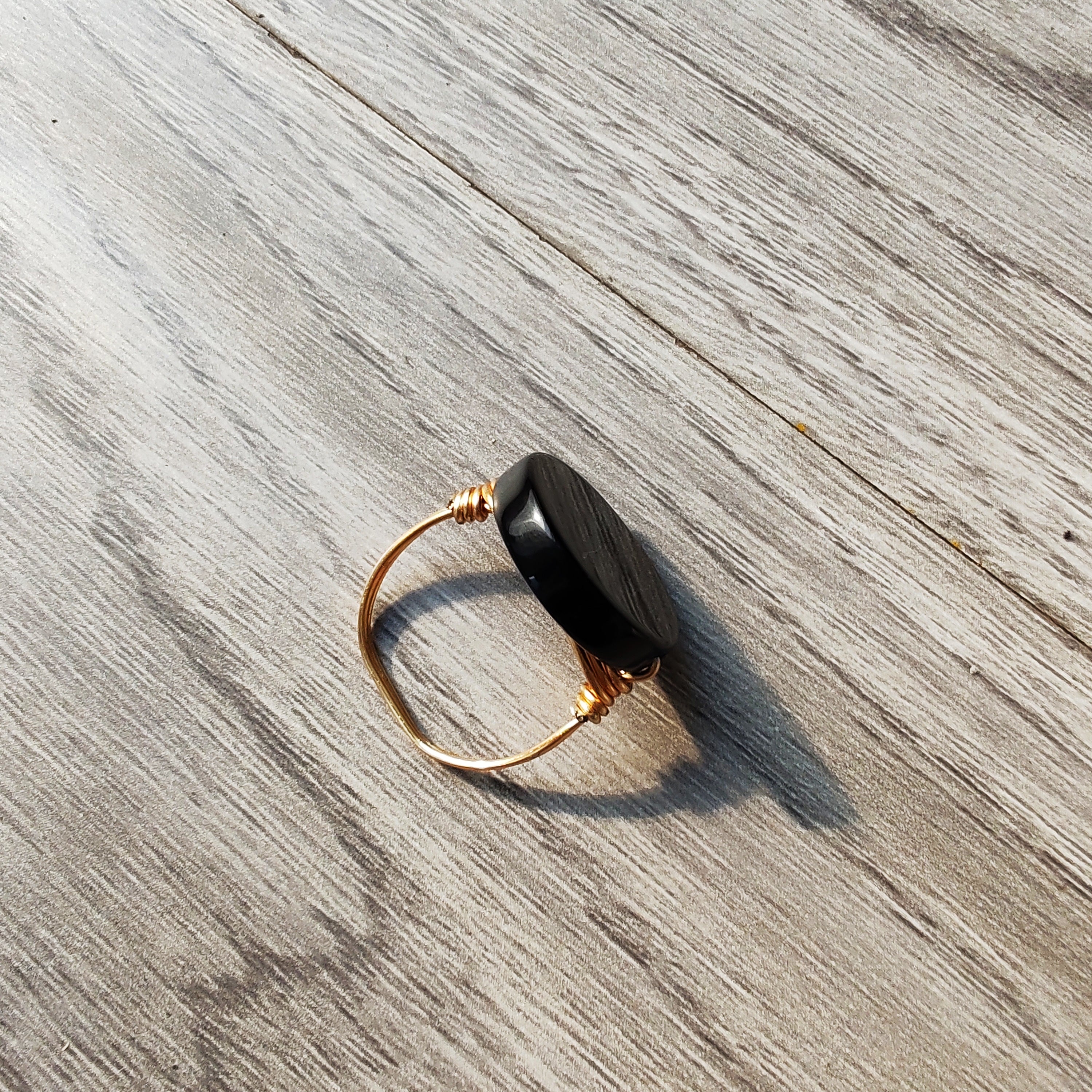 black agate ring