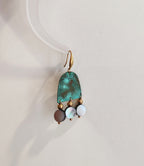 Blue Flame earrings, tussel form earrings