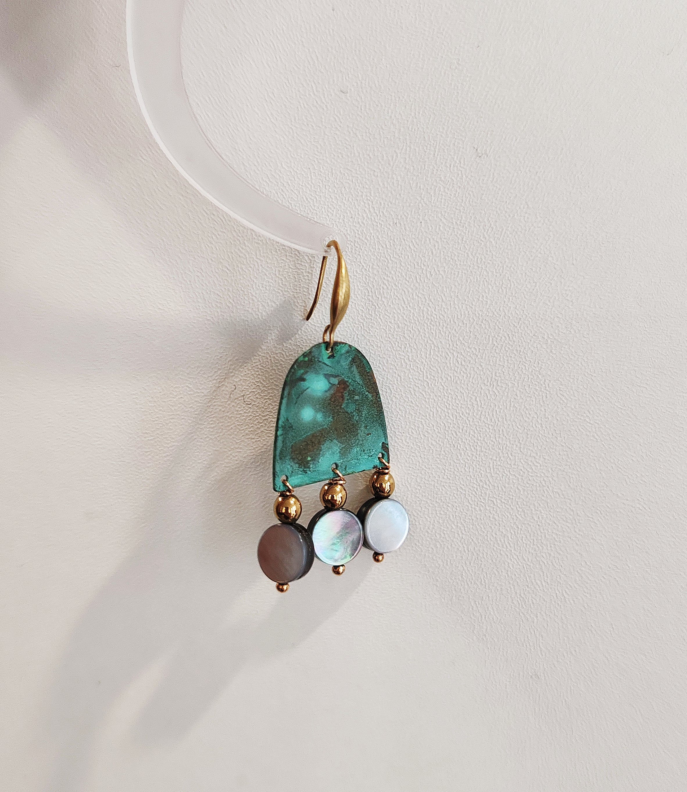 Blue Flame earrings, tussel form earrings