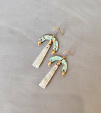 Blue Flame earrings collection, with labrorite stone
