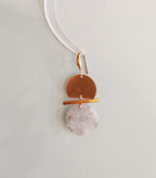hat shape earrings, brass and stone earrings collection, labrorite, turqoise, red stone