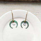 Blue Flame earring collection, with shell, moon gate