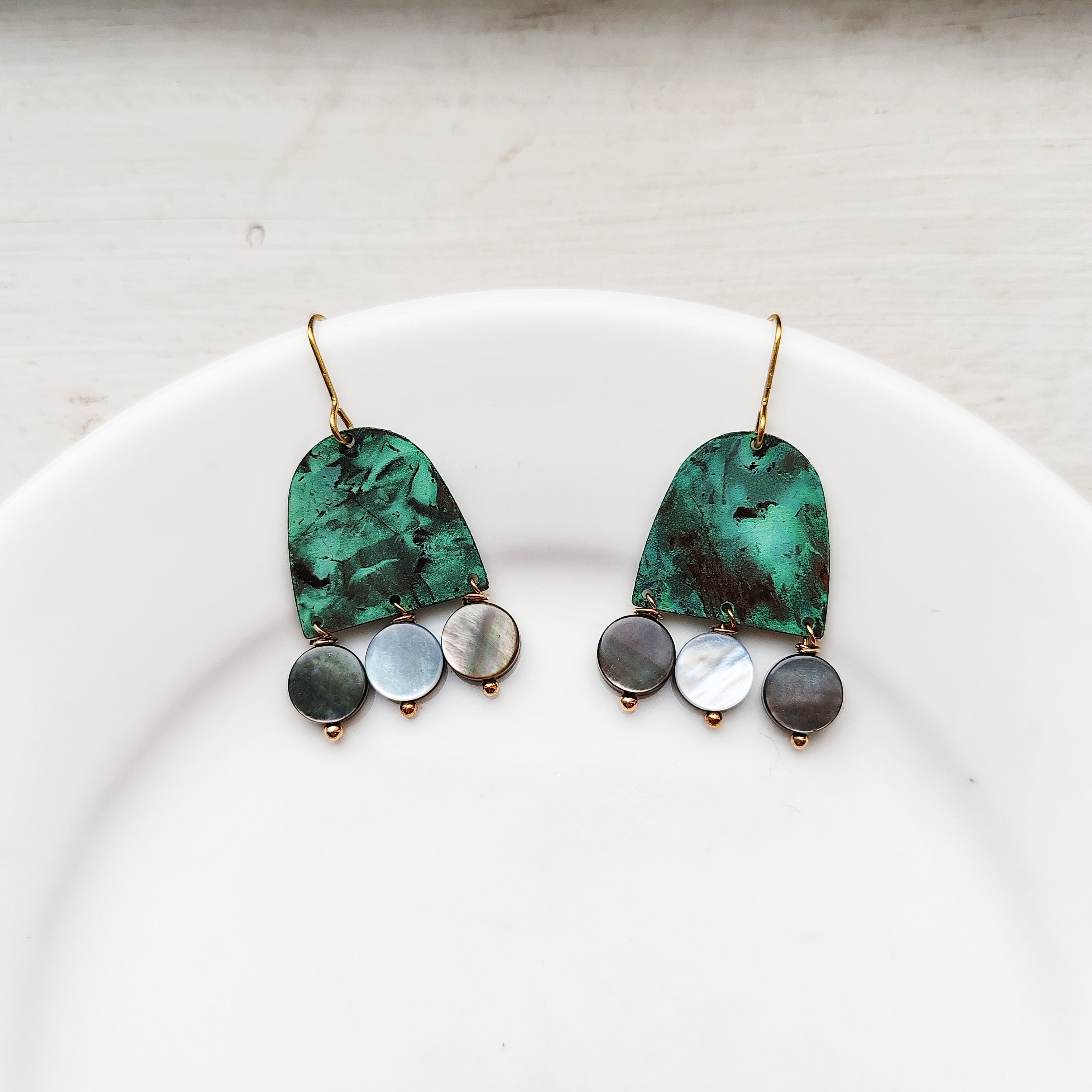 Blue Flame earrings, tussel form earrings