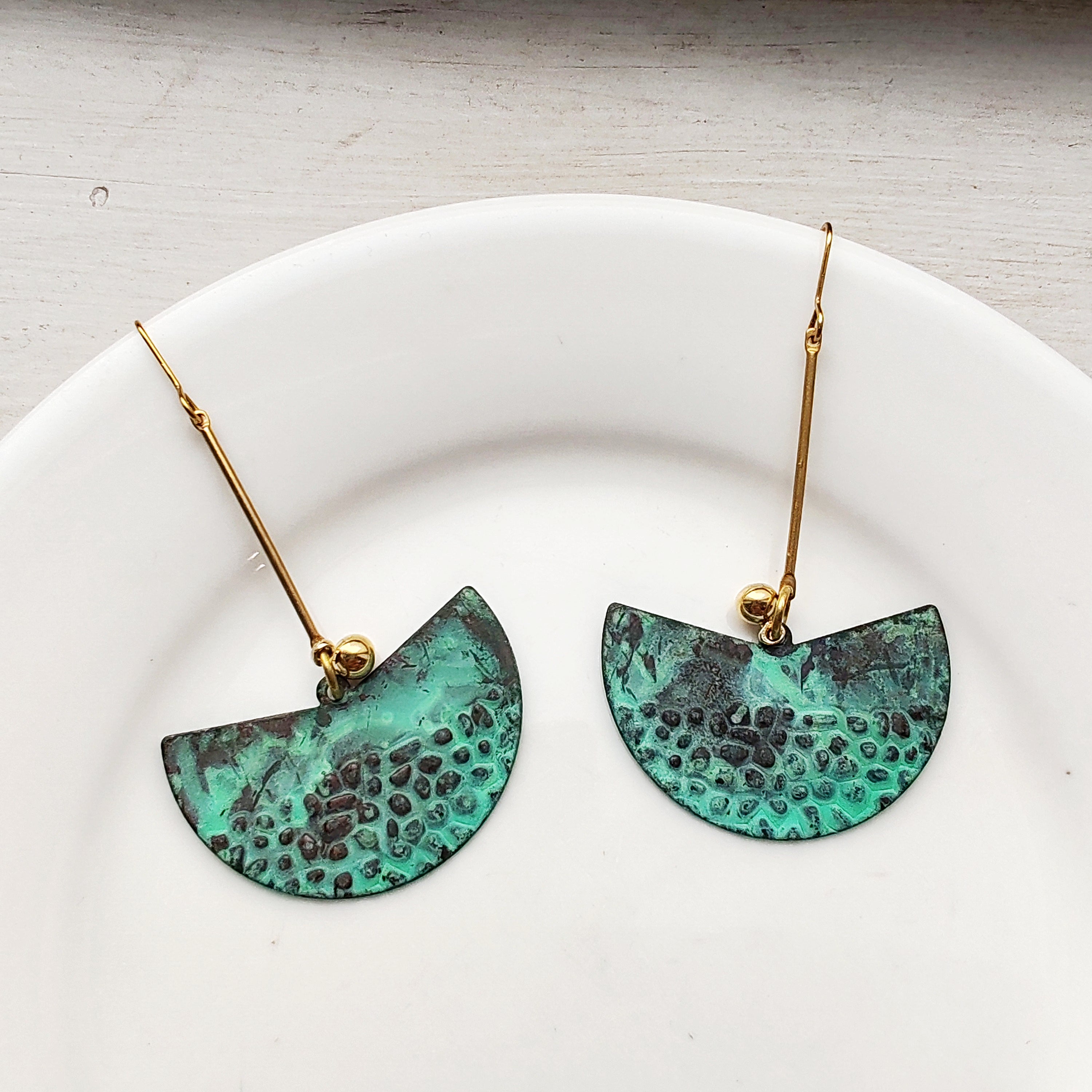 Blue Flame earrings collection, geometric simple shape