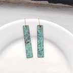 Blue Flame earrings collection, simple rectangle